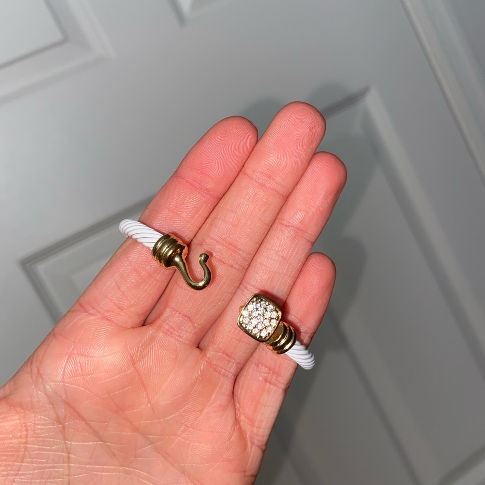 white and gold bracelet!